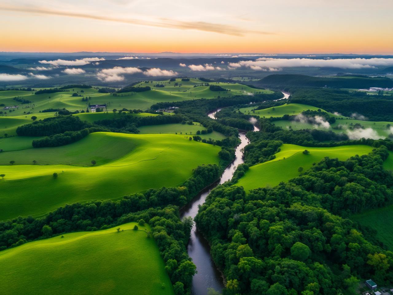 Paisagem aérea de Santa Catarina